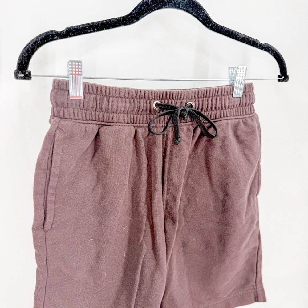 H&M Women's Drawstring Athletic Shorts - Maroon - Picture 2 of 4